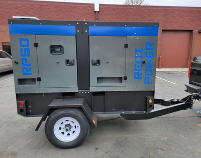 47.5kW Standby / 42.7kW Prime Towable w/95 Gal. Tank - RP50 Diesel by Winco (Open Skid/Housed pricing available)