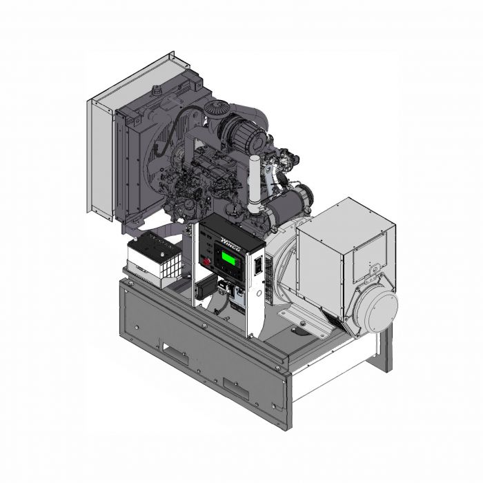 47kW Winco DE50F4 Open Skid 120/208V 3-PH Diesel (54 Gal. Tank option available)
